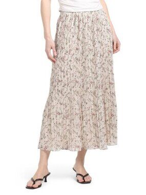 WDNY Floral Midi Skirt